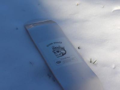 white snow death king skate deck