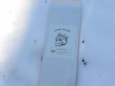 white snow death king skate deck
