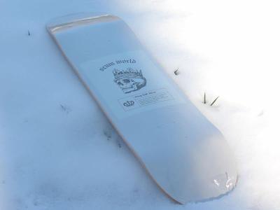 white snow death king skate deck