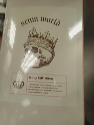 white snow death king skate deck