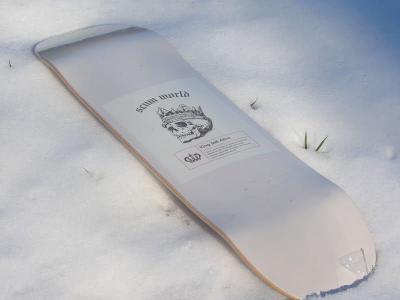 white snow death king skate deck