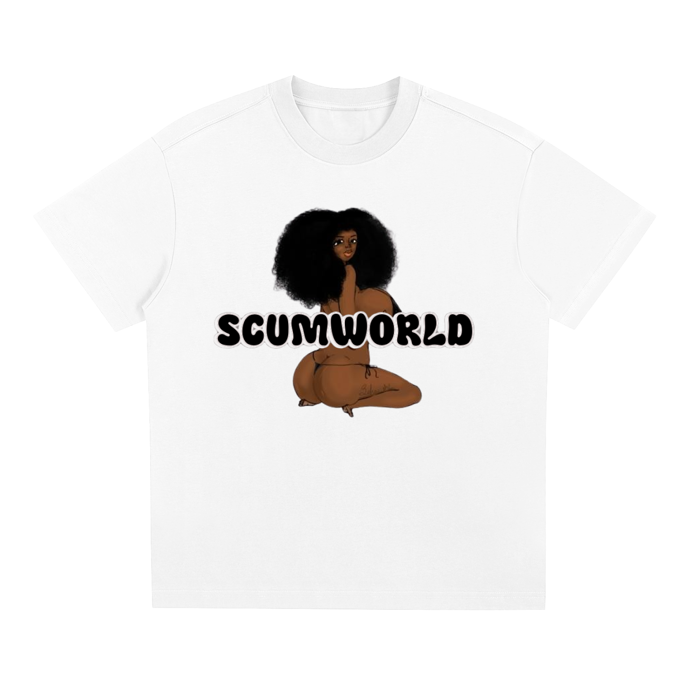 Scumworld black queen white T-shirt