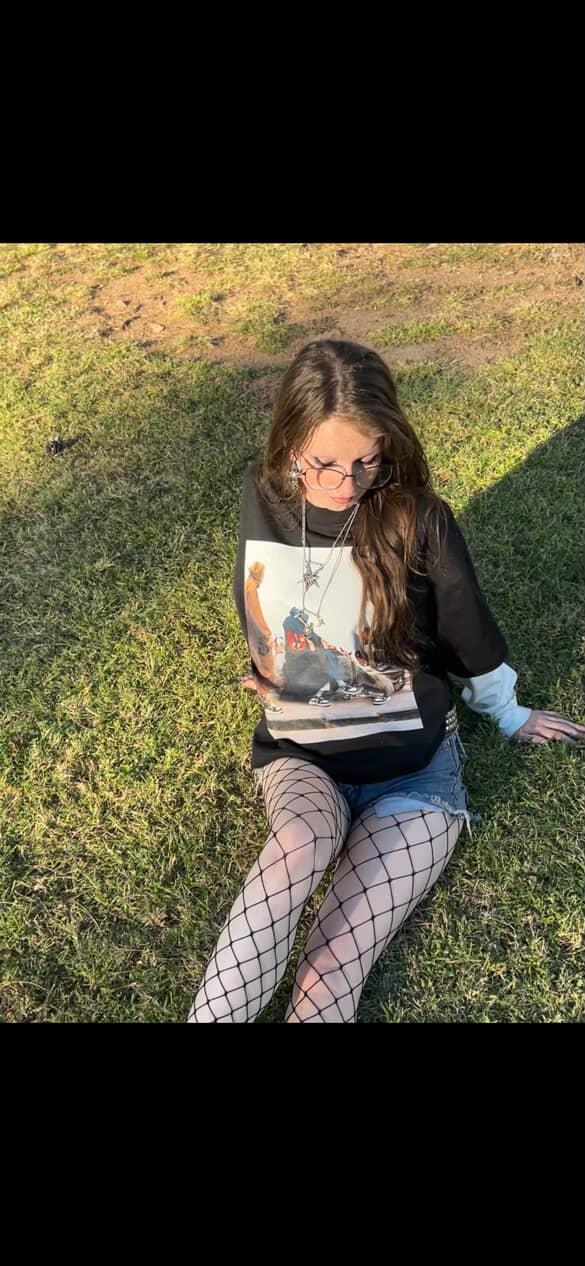 “Street Café Reflections Long Sleeve Tee.”