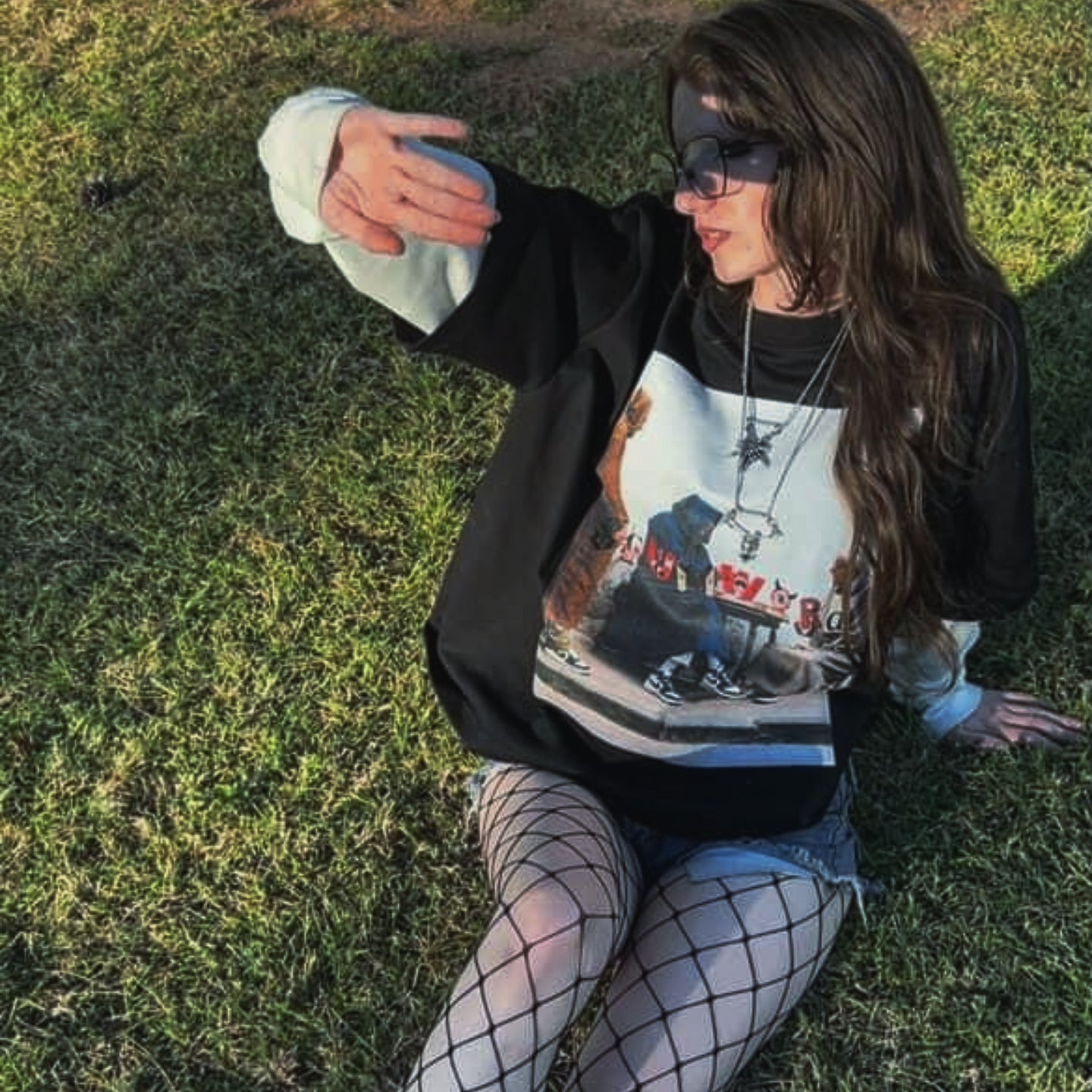 “Street Café Reflections Long Sleeve Tee.”