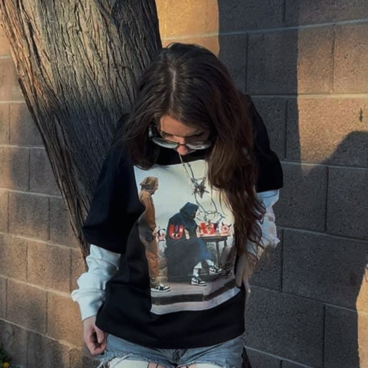 “Street Café Reflections Long Sleeve Tee.”