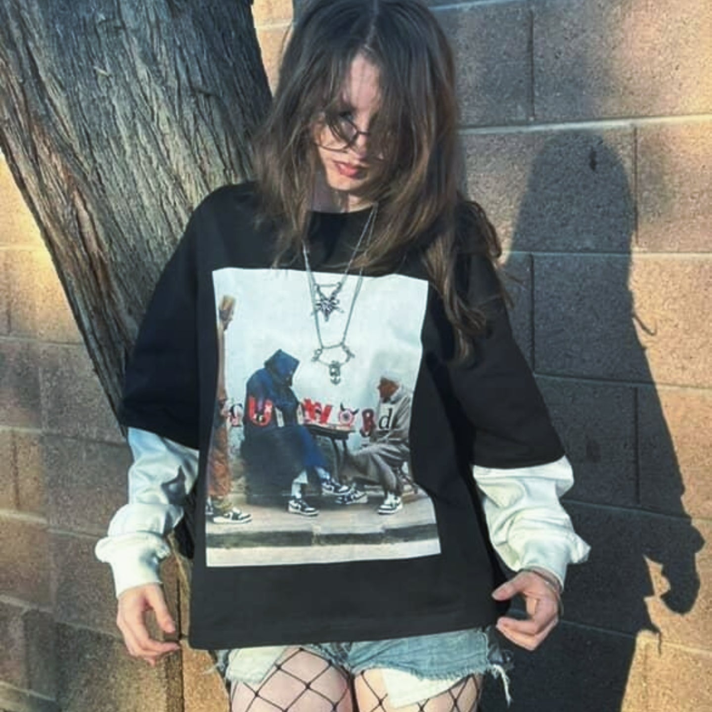 “Street Café Reflections Long Sleeve Tee.”