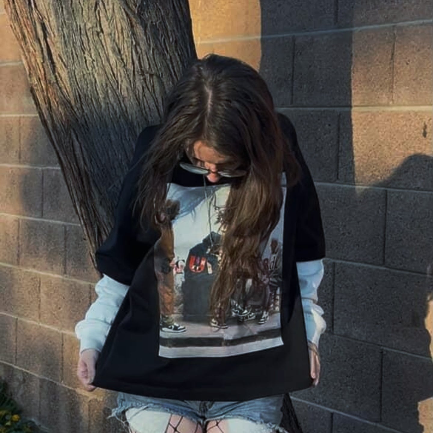 “Street Café Reflections Long Sleeve Tee.”