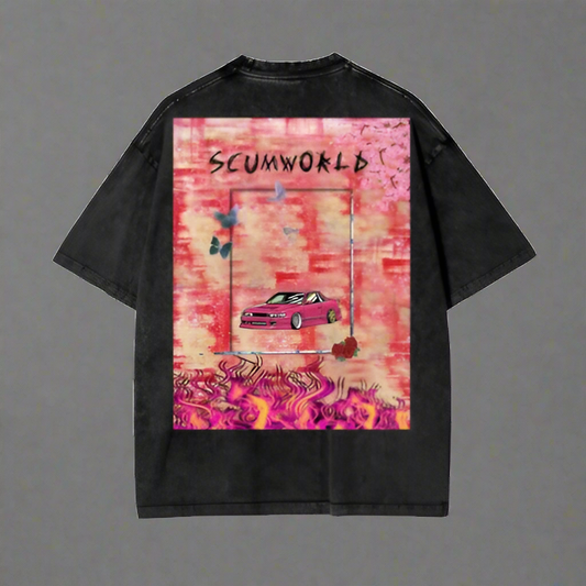 Black JDM SCUMWORLD  t-shirt